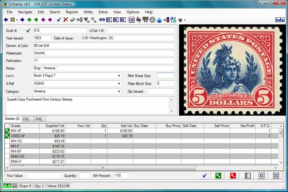 Stamp album software
